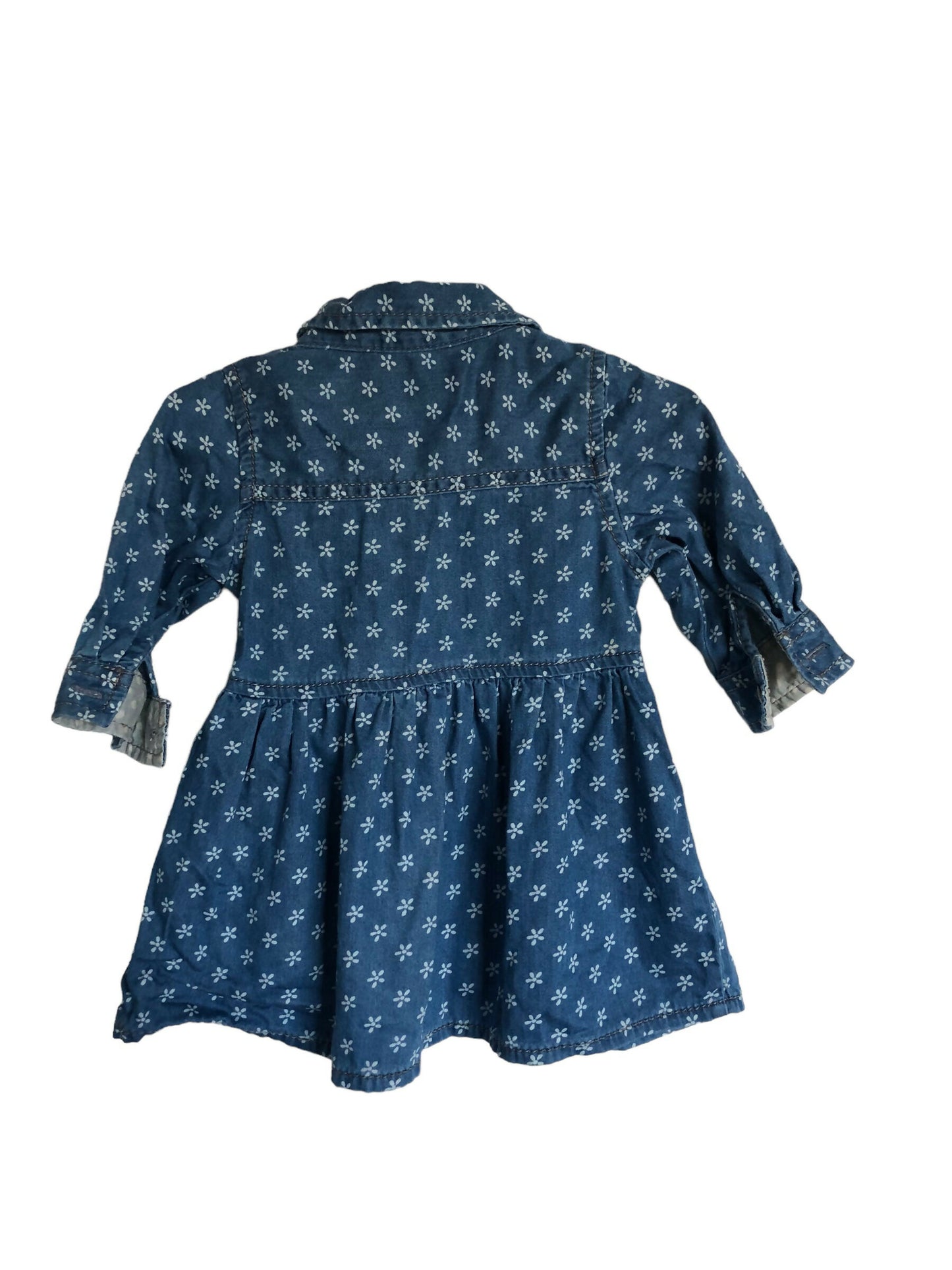 NEXT - Chambray Floral Shirt Dress - Age 3-6 Months