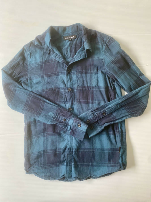 No Issue flannel shirt , size 10