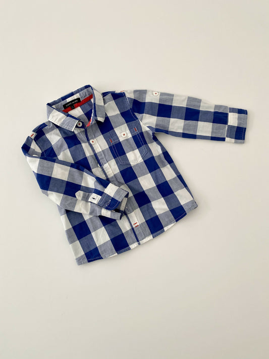 Cotton checked shirt 3-4yrs