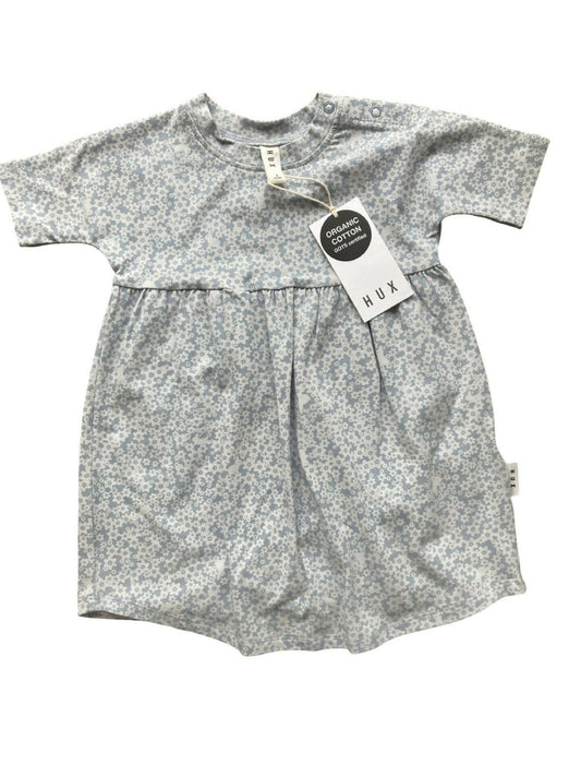 (2Y) BNWT HUX DRESS FLORAL BUNNIES