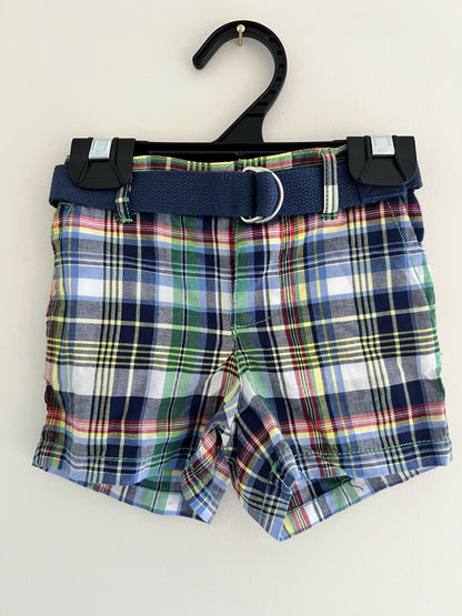 Ralph Lauren check shorts w belt