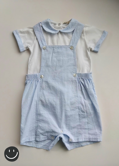 EMC Gingham Romper Set | Size 18-24 months