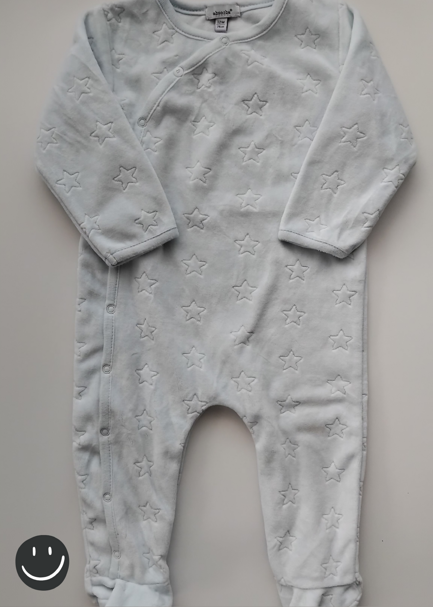 Absorba Velour Onesie | Size 12-18 months