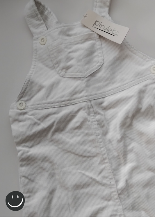 Piruleta White Corduroy Overalls | Size 18-24 months BNWT