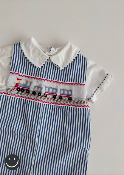 Korango Romper - Trains | Size 6-12 months