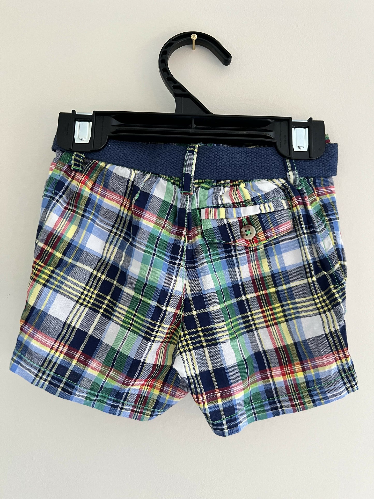 Ralph Lauren check shorts w belt