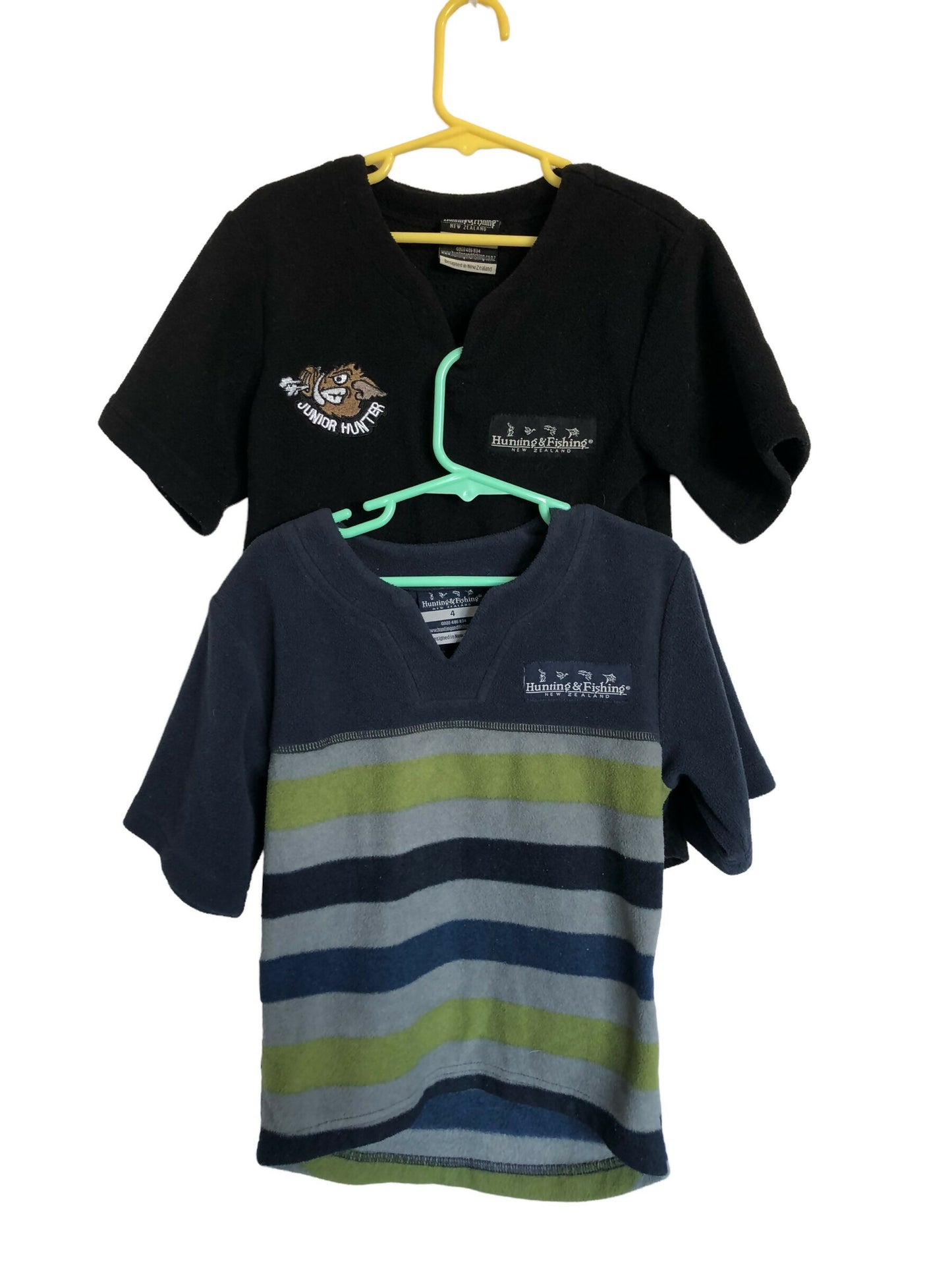 HUNTING & FISHING - Fleece T-Shirts x2 - Age 4