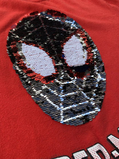 H&M Spiderman sequin jumper 9-10yrs