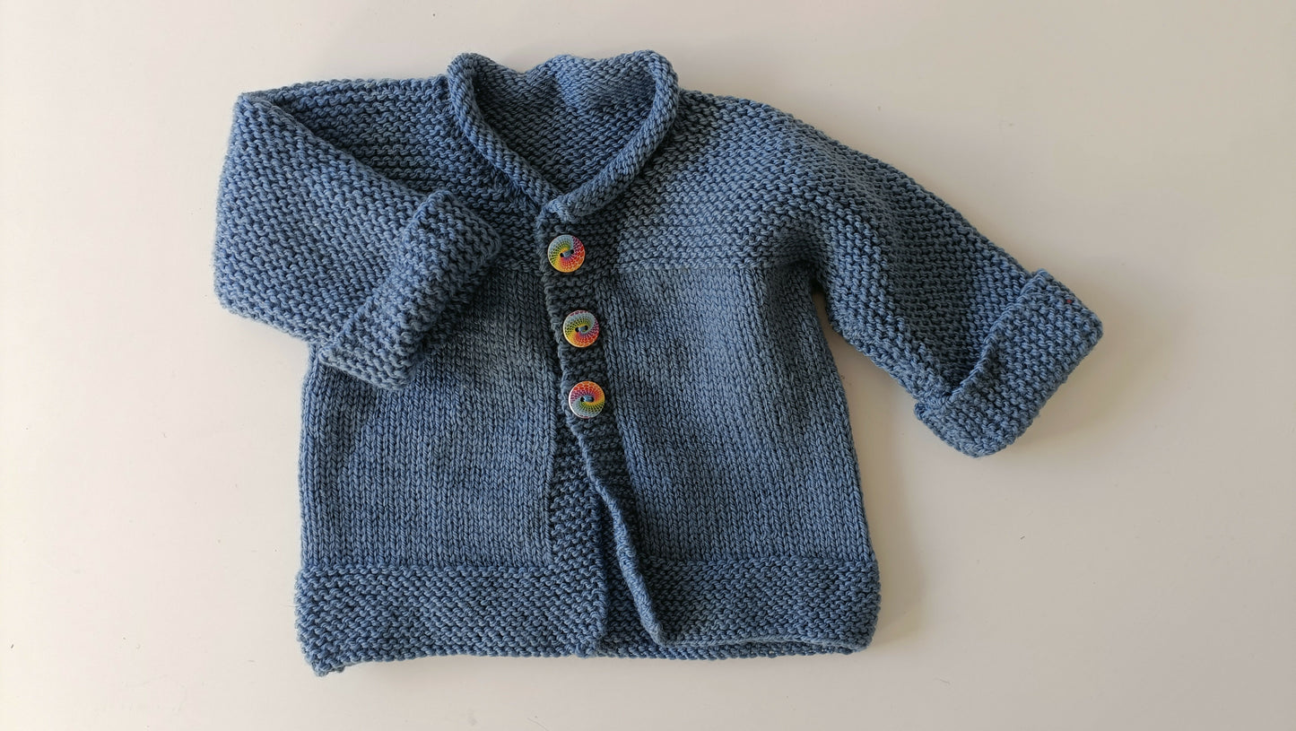 Handknit Cardigan | Size 0-3m