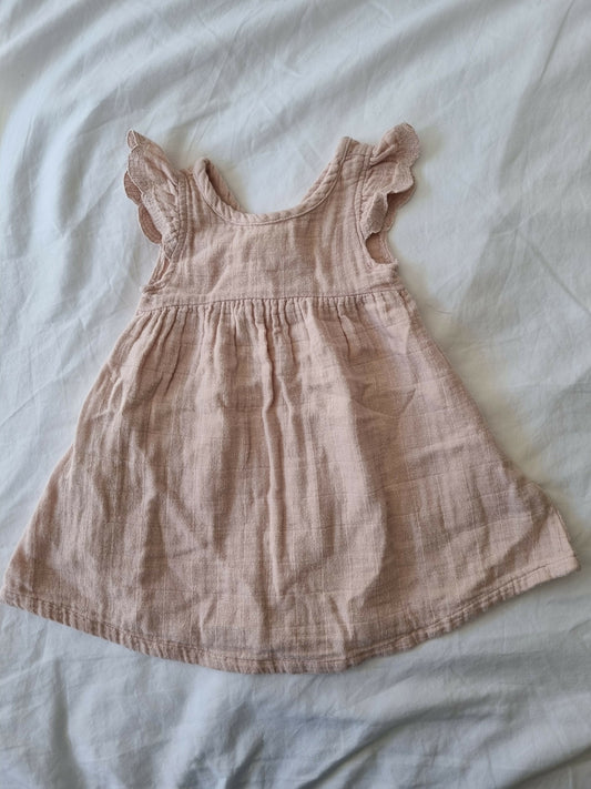 Jamie Kay Organic Muslin Lace Dress | Size 0-3m / 000