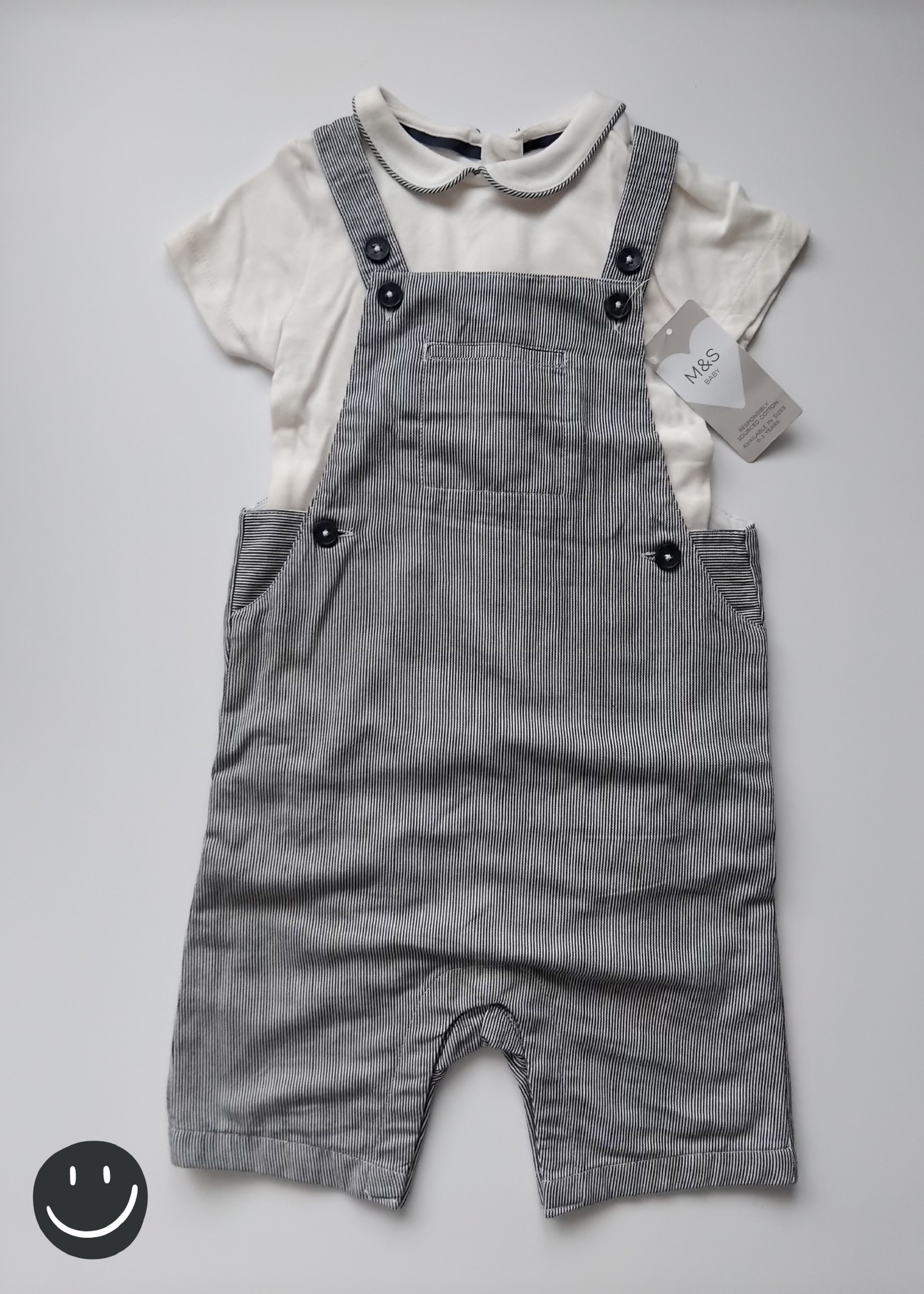 Marks & Spencer Shortalls + Bodysuit Set | Size 2-3 yrs BNWT