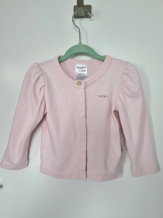 Dimples Cardigan | Pink | Size 1 / 12 months