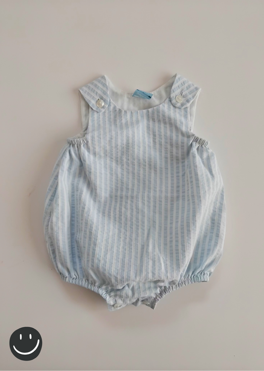 Sardon Romper - Baby Blue Stripe | Sze 0-3 months