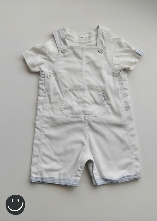 Sarah Louise T-shirt + Overalls Set | 12-18 months