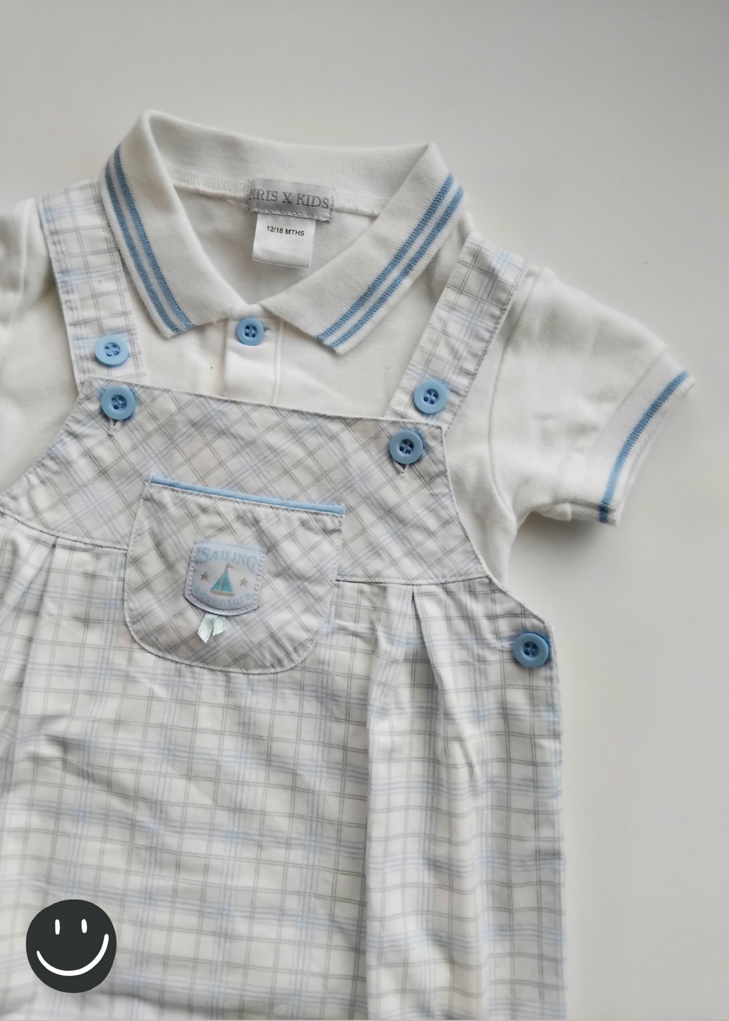 Kris X Kids Polo + Shortalls Set | 12-18 months