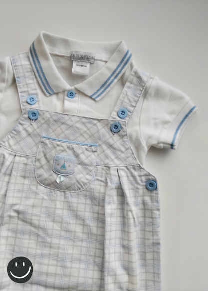 Kris X Kids Polo + Shortalls Set | 12-18 months