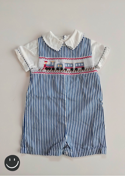 Korango Romper - Trains | Size 6-12 months