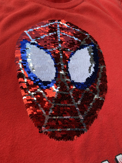 H&M Spiderman sequin jumper 9-10yrs