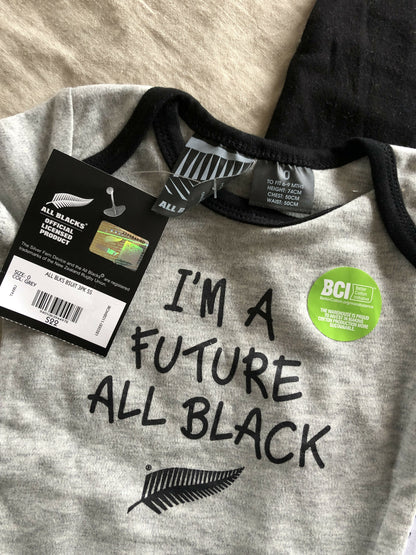 ALL BLACKS | BODYSUIT SET | 6-9M