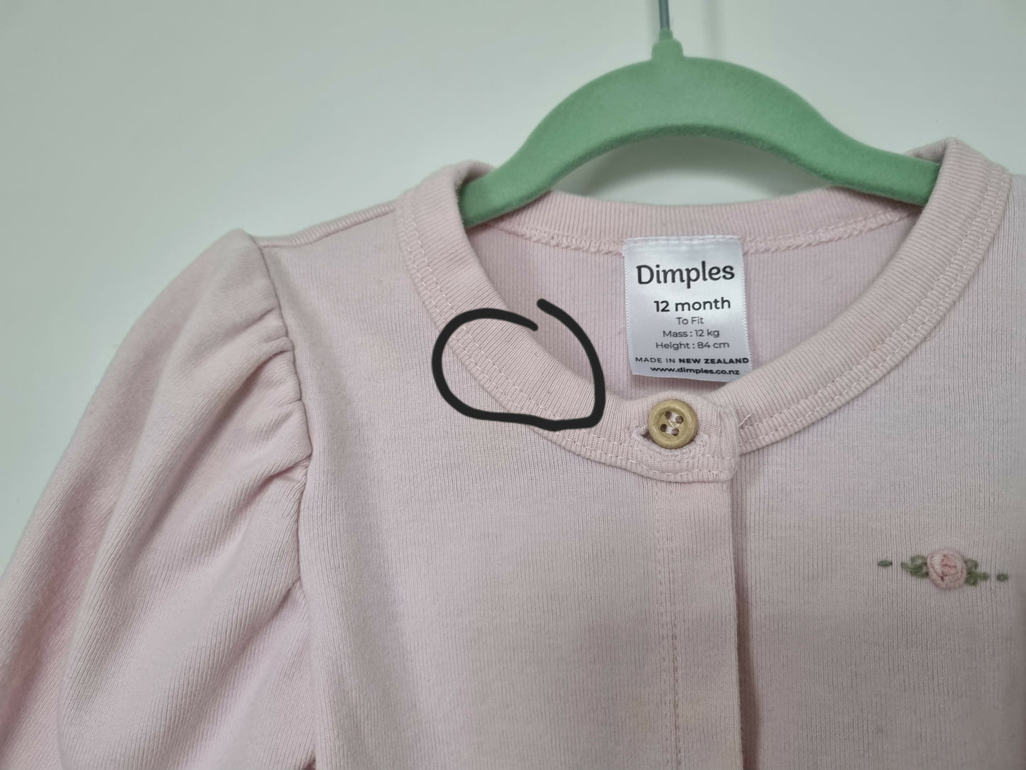 Dimples Cardigan | Pink | Size 1 / 12 months