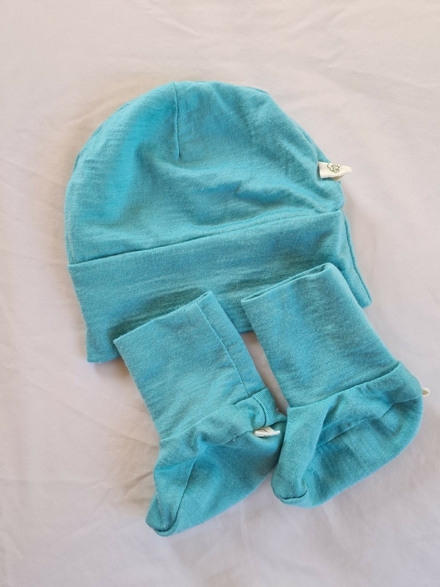 Merino booties and beanie set| Mokopuna| Newborn