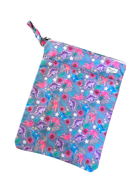 MINNIE & MAY - Pink Dinosaur Wet Bag