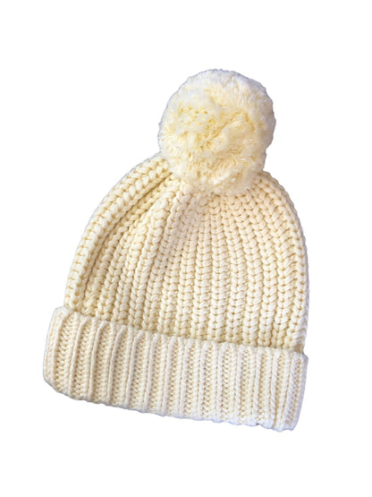 JAMIE KAY - Cream Bobble Knit Hat - Age 2+ Years