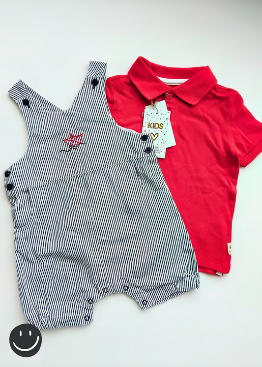 Cotton On Kids + Little Bundle Shortalls Set | Size 12-18 months BNWT