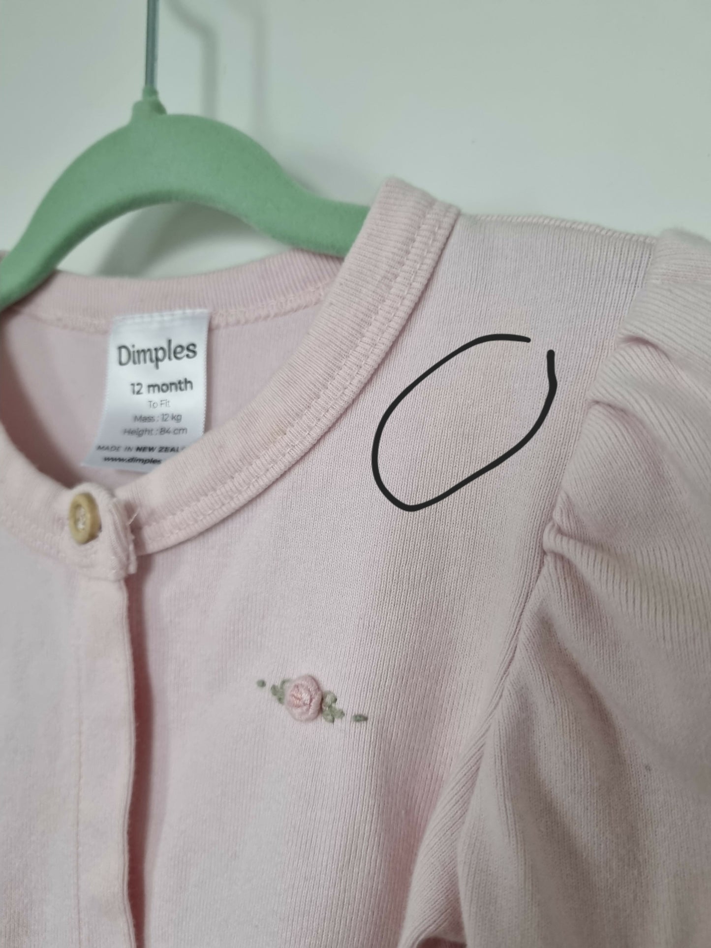 Dimples Cardigan | Pink | Size 1 / 12 months